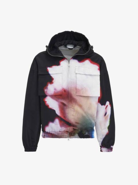 Alexander McQueen Men's Solarised Flower Windbreaker in Multicolor