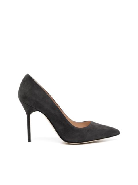 BB 100mm suede pumps