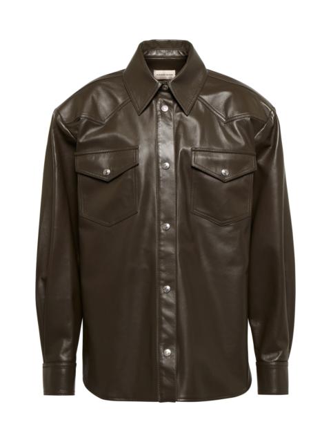 ALEXANDRE VAUTHIER Oversized leather shirt