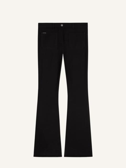 courrèges 2-POCKET TOPSTITCHED DENIM BOOTCUT PANTS