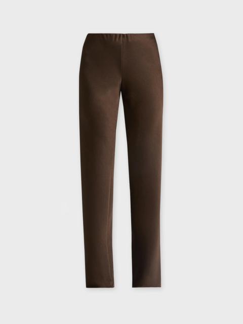 Trousers high waist fluid satin bias  Espresso