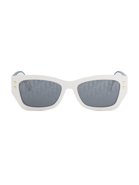 Dior Women's DiorPacific S2U 53MM Butterfly Sunglasses - Ivory Smoke