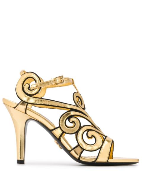 baroque-style ankle strap sandals