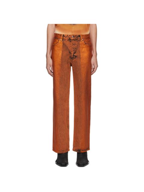 ECKHAUS LATTA Orange Wide Leg Jeans