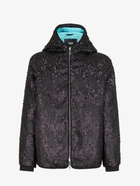 FENDI Black sequin embroidered jacket