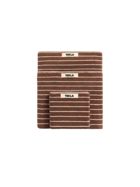 TEKLA Tekla Terry Washcloth Rust Stripes