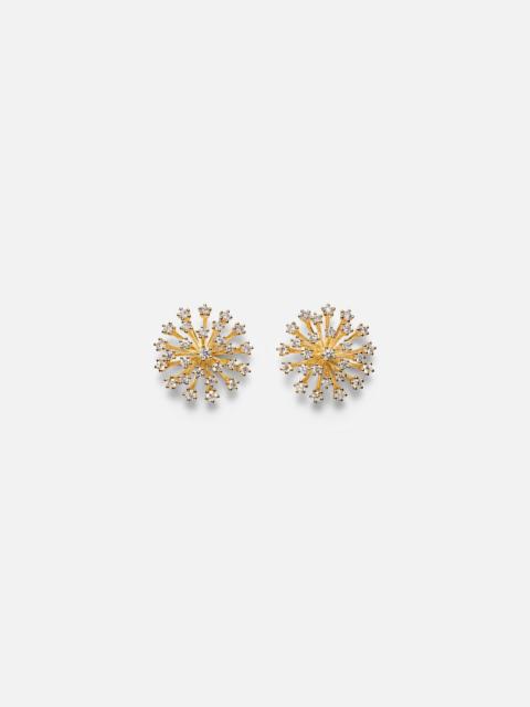 SYDNEY EVAN Burst Large 14kt gold earrings with diamonds