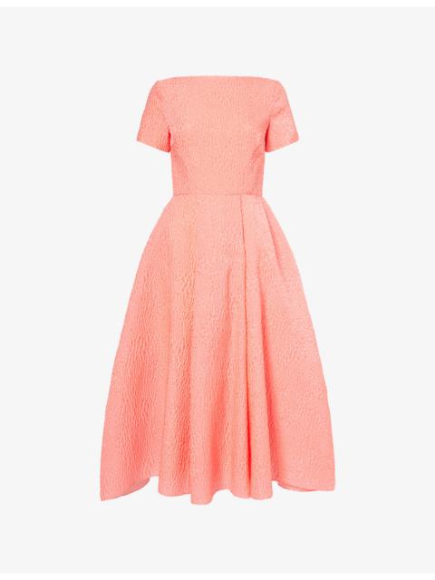Roksanda Vaela Textured Woven Midi Dress