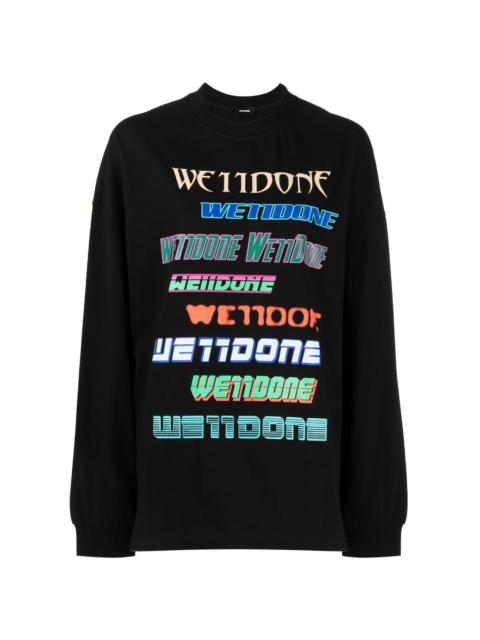 We11done multi-logo cotton sweatshirt