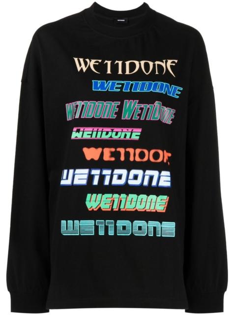 multi-logo cotton sweatshirt