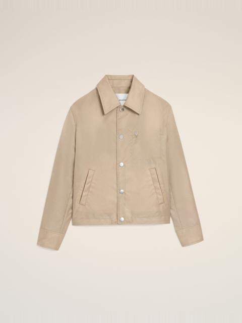 BEIGE NYLON AMI DE COEUR STUD BUTTONED JACKET