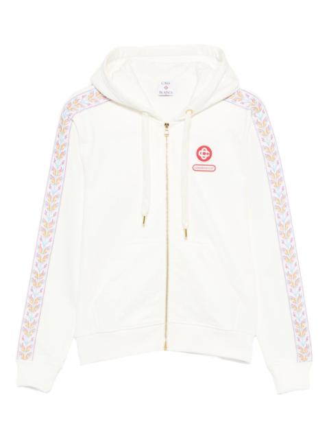 CASABLANCA logo-embroidered hooded jacket