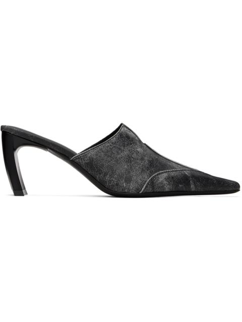 KNWLS SSENSE Exclusive Black Serpent Mules