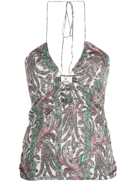 Isabel Marant paisley-print halterneck tank top
