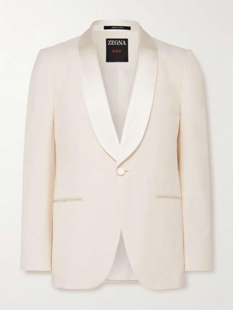 ZEGNA Shawl-Collar Satin-Trimmed Silk Tuxedo Jacket