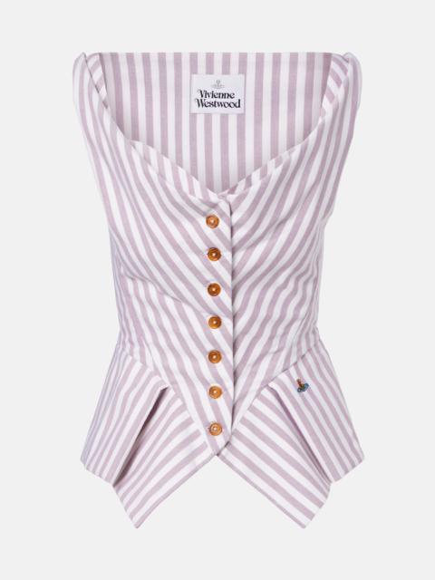 Vivienne Westwood Monday striped cotton top