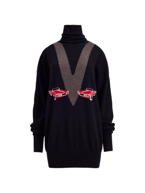 Esmal intarsia-knit cashmere jumper