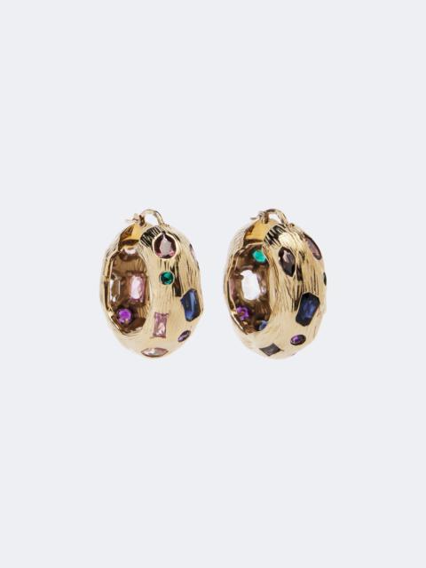 JIMMY CHOO Crystal-embellished hoop earrings