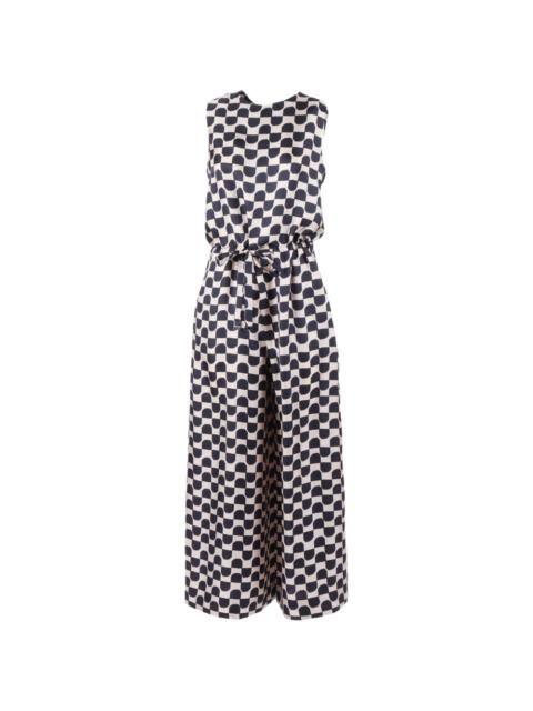 'S Max Mara geometric print tie-waist jumpsuit