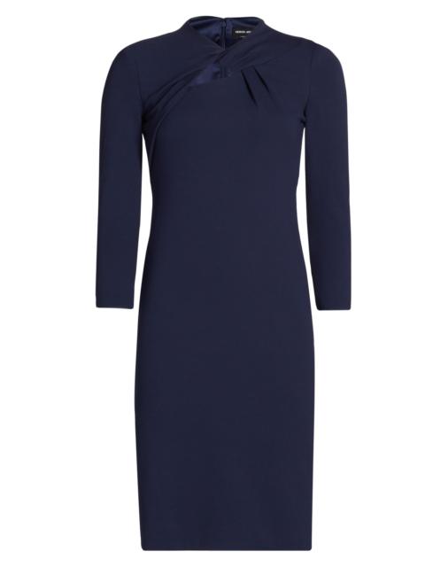 GIORGIO ARMANI Women's Twist Neck Jersey Dress - Dark Blue