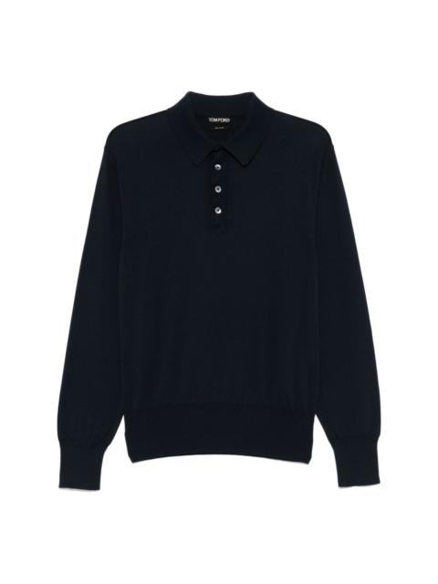 fine-knit polo shirt