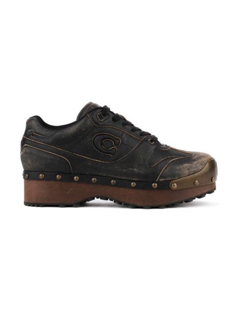 BRAIN DEAD Brain Dead x Coach SoHo Leather Wooden Clog - Black