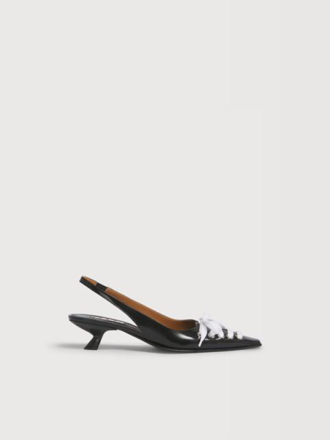 Marni BLACK LEATHER KAT SLINGBACK