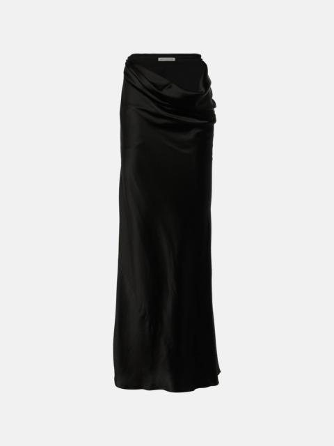 Drifted silk maxi skirt