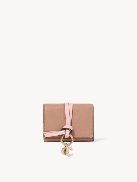 Chloé MINI ALPHABET TRI-FOLD IN GRAINED LEATHER