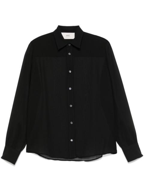 AMI Paris semi-sheer shirt