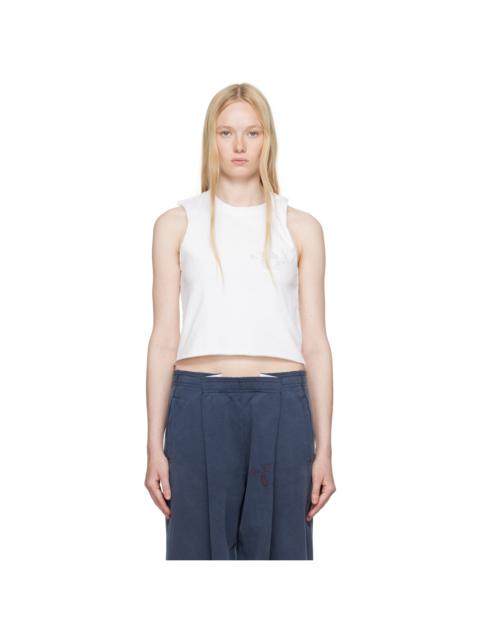 alexanderwang.t White Logo Muscle Tank Top