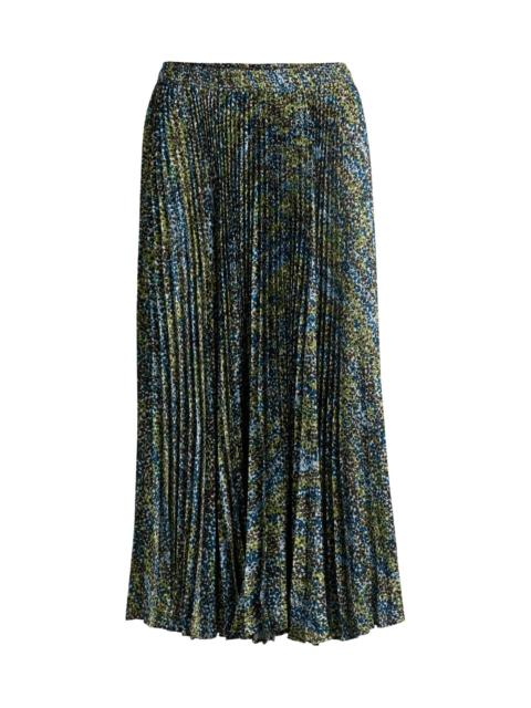 BOSS MIDI-LENGTH SKIRT IN PRINTED PLISSÉ SATIN