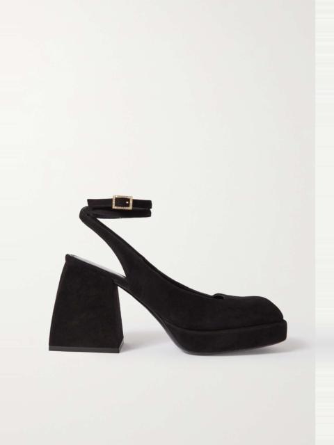 NODALETO Bulla Suki embellished suede platform pumps