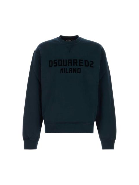【関税&送料込】Dsquared Midnight Blue Cotton Sweatshirt DSQUARED2 Midnight Blue Cotton Sweatshirt | italist | REVERSIBLE