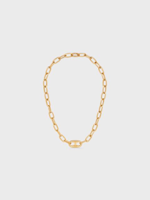 CELINE Triomphe Link Necklace in Brass with Gold Finish