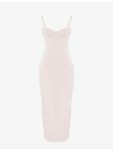 House of CB Stefania fitted satin maxi dress