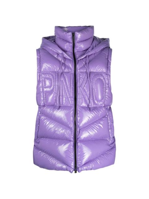 PINKO quilted hooded gilet