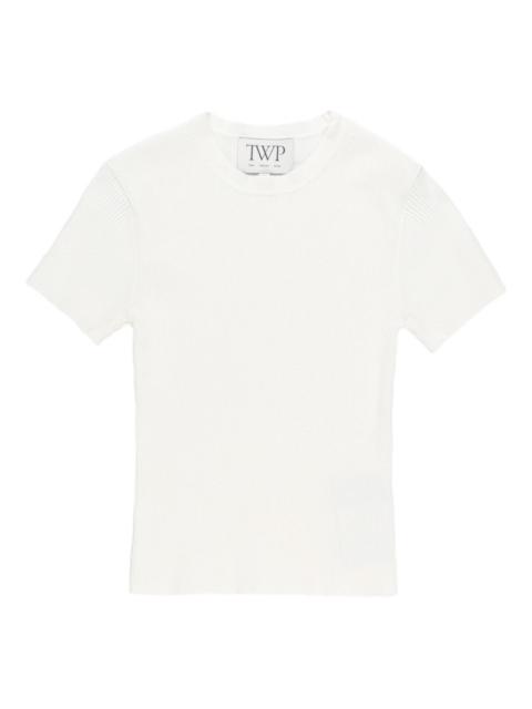 TWP ribbed short-sleeved top