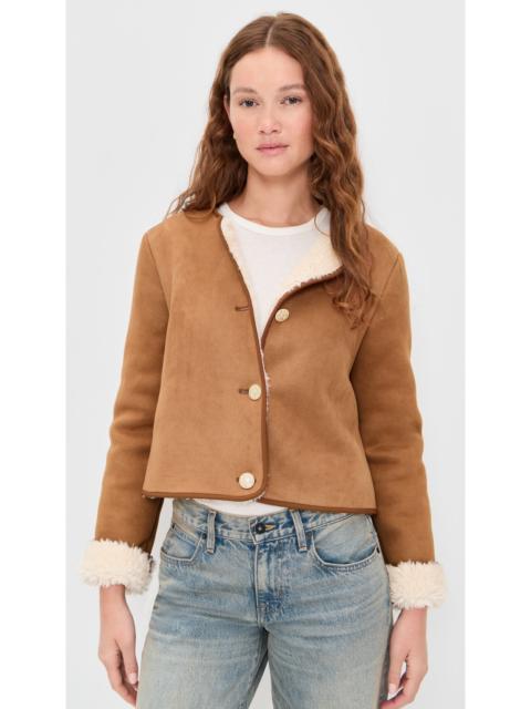 Alice + Olivia Alma Faux Suede Teddy Jacket