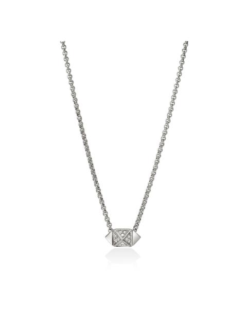 JOHN HARDY Icon Stud Necklace, Sterling Silver, Diamonds, 1.5MM