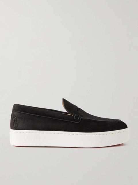 Christian Louboutin Paqueboat Suede Penny Loafers