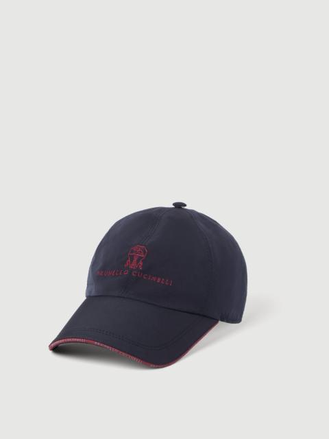 Brunello Cucinelli Water-resistant microfiber baseball cap with embroidered logo