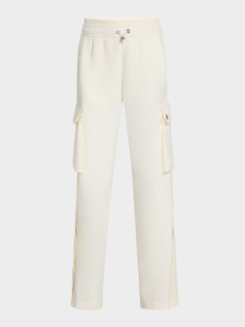 MOOSE KNUCKLES Mixed-Media Drawstring Track Pants