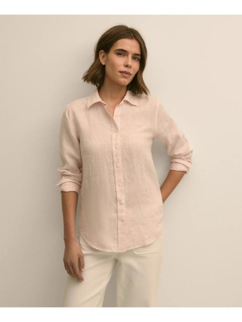 Brooks Brothers Classic Fit Linen Stripe Shirt