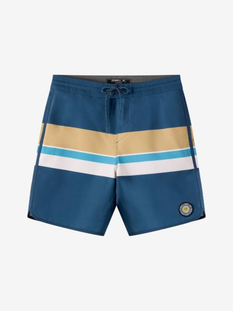 O'Neill Cruzer Stripe Scallop 18" Boardshorts