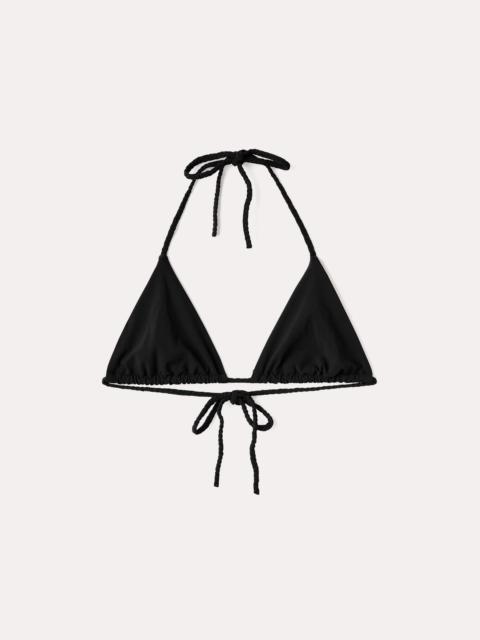 Braid-tie bikini top black