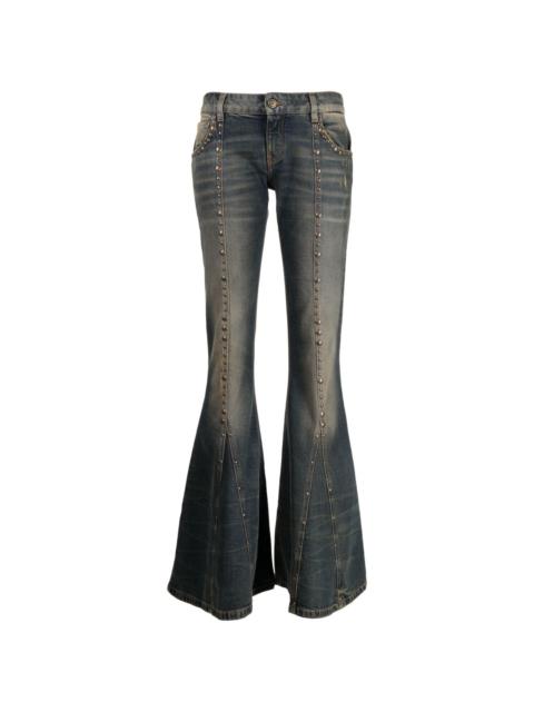 Blumarine stud-detailed flared jeans