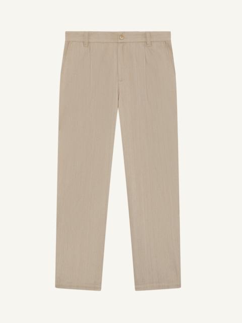 FRESCOBOL CARIOCA ALDO COTTON HERRINGBONE TROUSERS