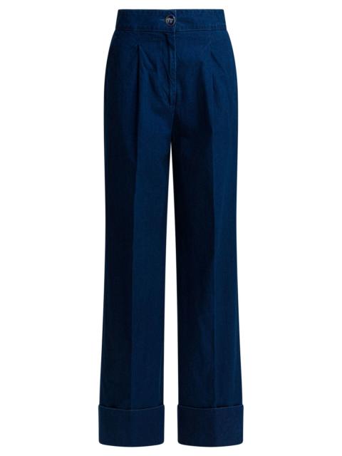 Valentino Women Wide-Leg Jeans With Pleats