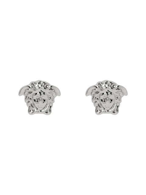 VERSACE Silver Medusa Stud Earrings